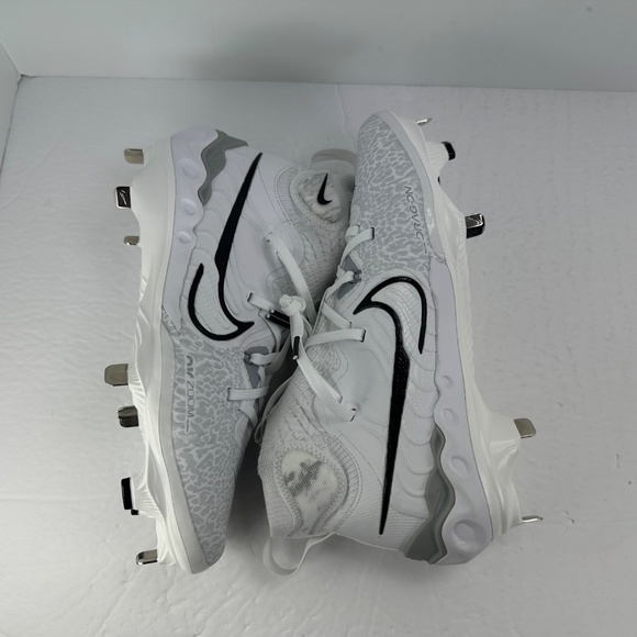 Nike Alpha Huarache NXT White Metal Baseball Cleats DJ6517-100 Mens Size 7 NEW - Picture 4 of 11
